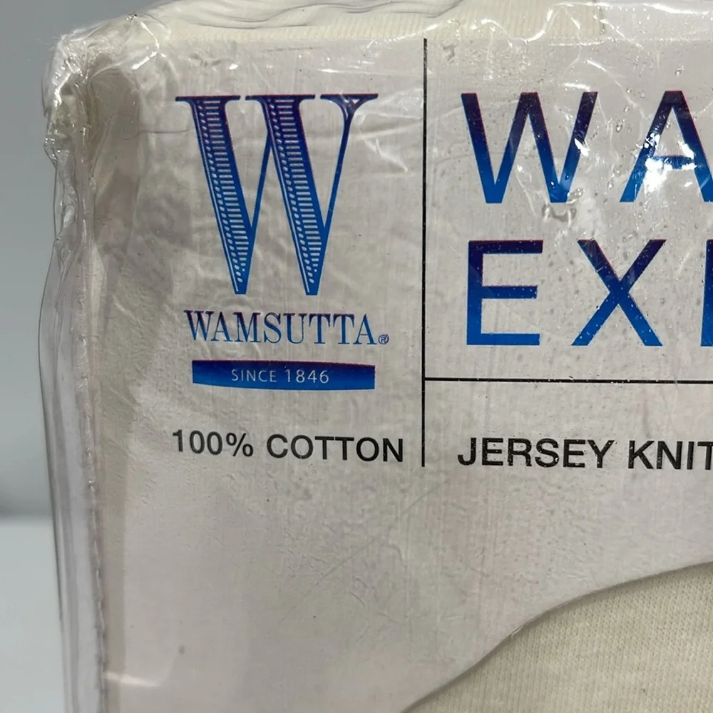 WAMSUTTA Expressions Jersey Knit Cotton Twin Sheet Set ecru ivory NEW